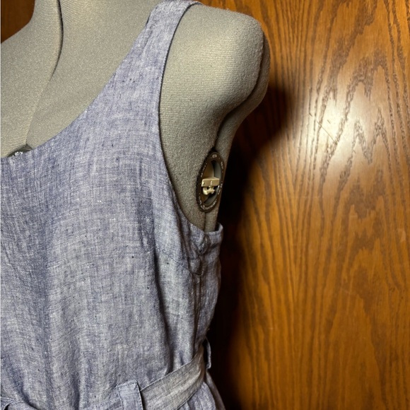 Rachel Zoe Blue Linen Wide Leg Jumpsuit - size 8. - Picture 4 of 11